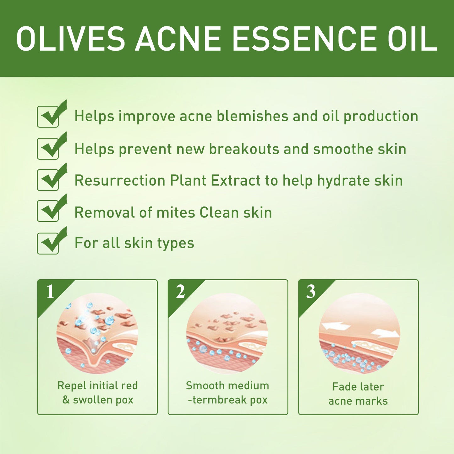 Remove Face Oil Acne Gentle Moisturizing Acne Pit Repair Liquid Fade Face Acne Marks Essential Oil